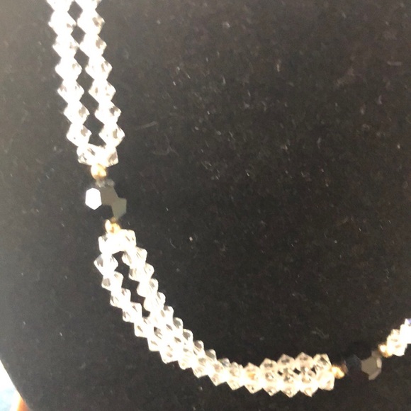 Sterling and Crystal Vintage Choker - Picture 2 of 7